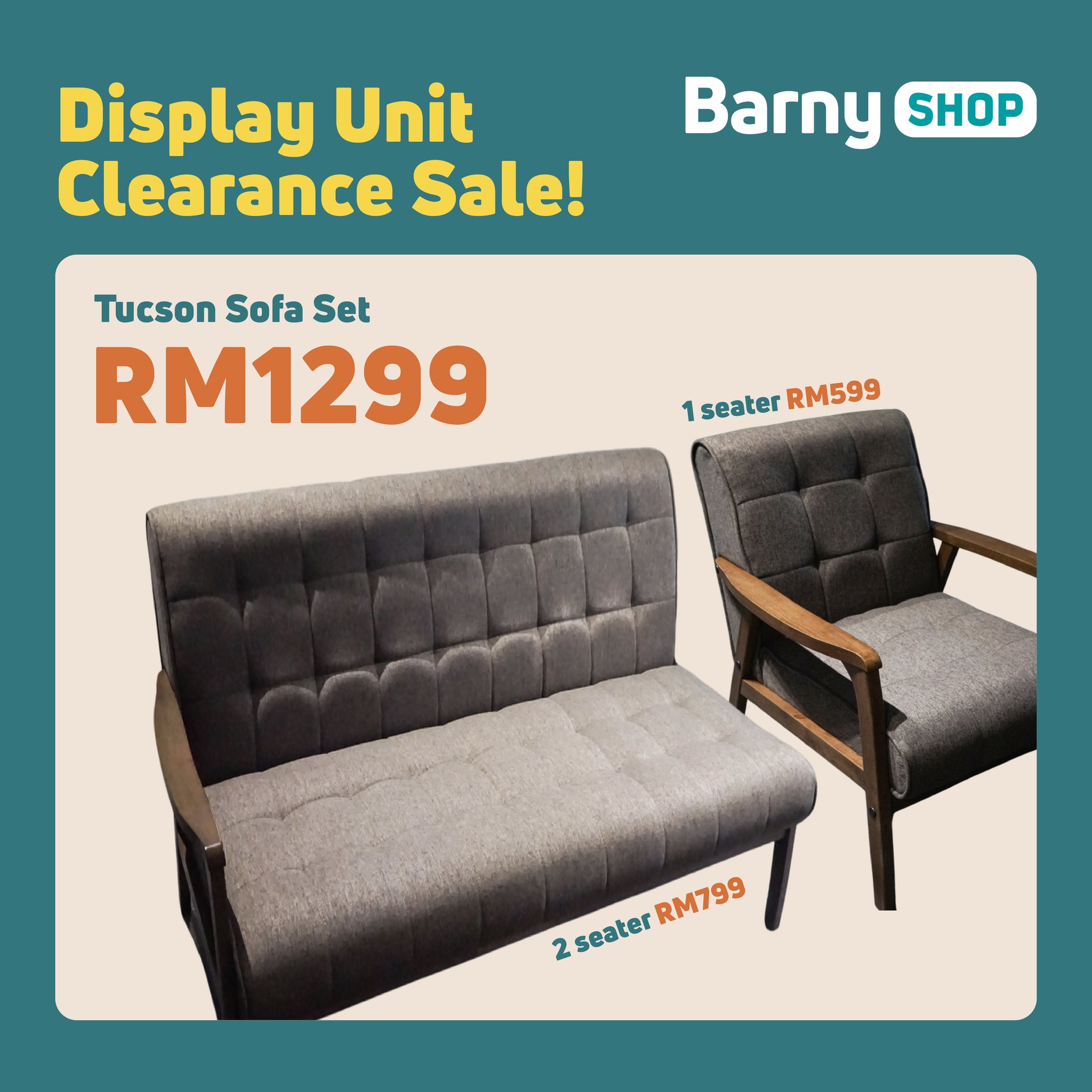 Amazing Offer: Tuscon Sofa Set for RM1299! 🎉Discover the lowest prices on stylish sofas. Shop today at barnything.com.my and enjoy the savings! 🛋️✨